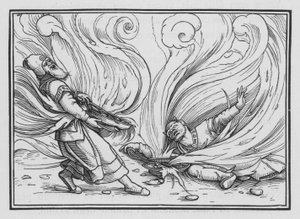 Nadab et Abihu tués par le feu, Lévitique X, 1, 2 - Hans Holbein der Jüngere