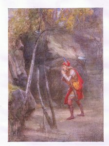 Non! qui est là? Si quelque chose est civil, parle (Cymbeline), de The Complete Works of Shakespeare publié par George Harrap & Co Ltd, années 1920 - Hans Holbein der Jüngere