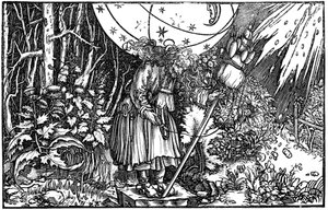 Vieille femme sorcière ou fée filant, 1547 - Hans Holbein der Jüngere