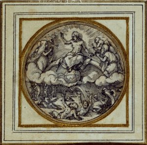 Le Jugement dernier - Conception pour un pendentif ou un badge de chapeau, vers 1532-43 - Hans Holbein der Jüngere