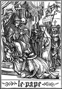 Le Pape visité par la Mort - Hans Holbein der Jüngere
