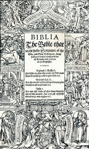 Page de titre de la Bible anglaise de Coverdale, 1535 - Hans Holbein der Jüngere