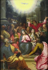 La descente du Saint-Esprit, 1594-95 - Hans I or Johann Rottenhammer