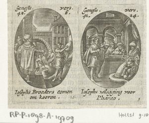 Joseph vend du grain à ses frères / Joseph interprète le rêve du pharaon