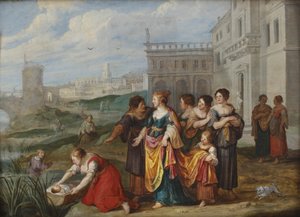 La découverte de Moïse - Hans Jordaens III