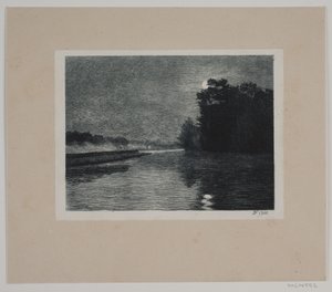 Paysage. Clair de lune - Hans Julius Fæster