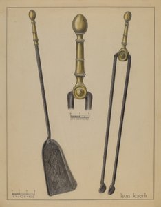 Pinces à feu et pelle - Hans Korsch