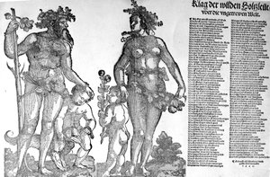 Broadsheet sur le retrait des hommes sauvages des bois d