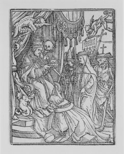 Le Pape, de La Danse de la Mort, vers 1526, publié en 1538 - Hans Lützelburger