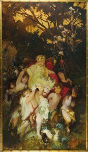 Amoretti moderne, triptyque, panneau central, 1868 - Hans Makart