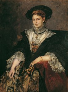 Portrait de Bertha von Piloty - Hans Makart
