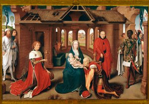 Adoration des Mages. Panneau central du triptyque du Prado - Hans Memling