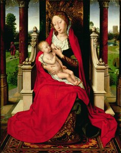 Madone et Enfant en majesté, vers 1492-94 - Hans Memling