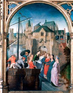 Sanctuaire de Sainte Ursule, Arrivée à Cologne, 1489 - Hans Memling