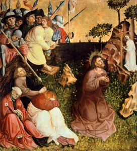 Prière dans le jardin, panneau du Retable de Wurzach - Hans Multscher