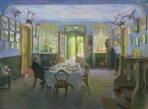 La salle de la maison manoir à Waltershof, 1894 - Hans Olde