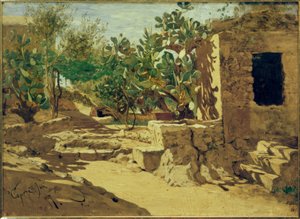 H.P. Feddersen le Jeune, Cactus avec cabane - Hans Peter Feddersen der Jüngere
