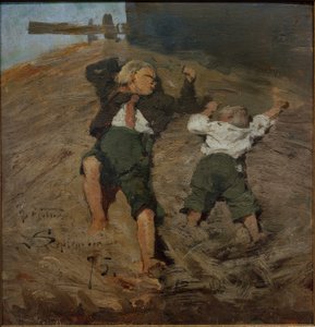 Garçons dans la paille