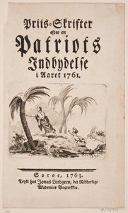 Page de titre avec vignette pour "Priis-Skrifter efter en Patriots Indbydelse i Aaret 1761" - Hans Quist