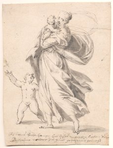 Femme avec deux enfants - Hans Rottenhammer