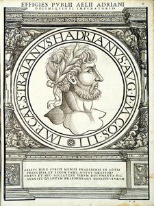 Aelius Hadrianus, illustration de Imperatorum romanorum omnium orientalium et occidentalium verissimae imagines ex antiquis numismatis - Hans Rudolf Manuel Deutsch
