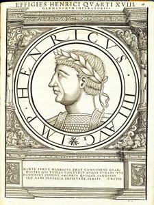Henricus IIII, illustration de Imperatorum romanorum omnium orientalium et occidentalium verissimae imagines ex antiquis numismatis - Hans Rudolf Manuel Deutsch