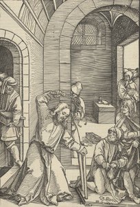 Christ purifiant le temple, de Speculum passionis domini nostri Ihesu Christi, 1507