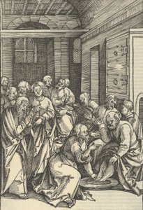 Christ lavant les pieds de Saint Pierre, de Speculum passionis domini nostri Ihesu Christi, 1507 - Hans Schäufelein the Elder