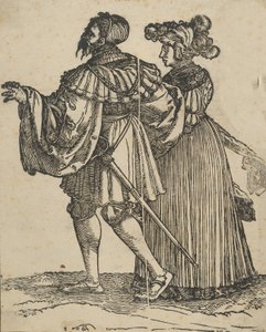 Couple marchant vers la gauche VI, de The Wedding Dancers restrike