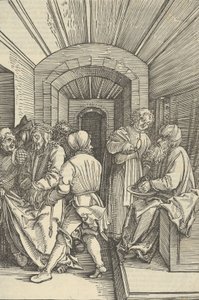 Pilate se lavant les mains, de Speculum passionis domini nostri Ihesu Christi, 1507 - Hans Schäufelein the Elder