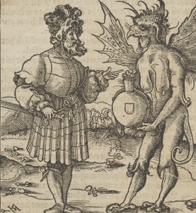 Le Diable offrant du poison à un chevalier, de Hymmelwagen auff dem, wer wol lebt...