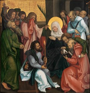 La Dormition de la Vierge, revers Le Christ portant la croix, vers 1510