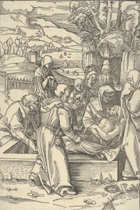 La Mise au tombeau, de Speculum passionis domini nostri Ihesu Christi - Hans Schäufelein the Elder