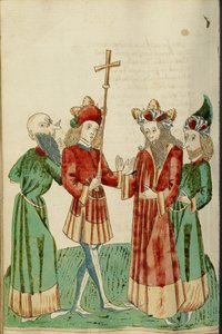 Avenir et Josaphat avec deux érudits - Hans Schilling