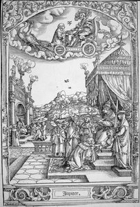 La planète Jupiter (gravure sur bois) - Hans Sebald (School of) Beham