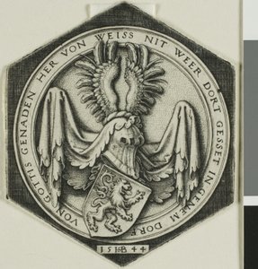 Blason avec un lion rampant - Hans Sebald Beham