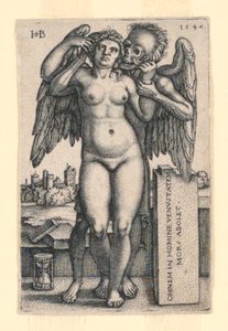 La Mort et la femme nue debout