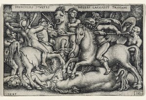 Hercule combattant les Troyens, 1545 - Hans Sebald Beham