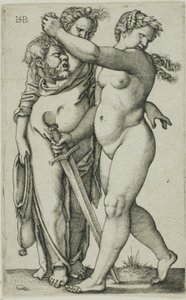 Judith marchant vers la gauche, et son serviteur - Hans Sebald Beham