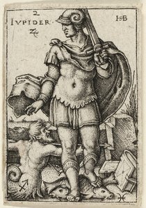 Jupiter, planche 2 des Sept planètes et les zodiaques - Hans Sebald Beham