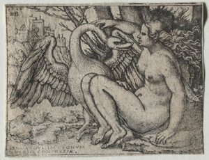 Léda et le cygne - Hans Sebald Beham