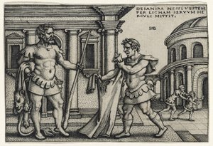 Lichas apportant le vêtement de Nessus à Hercule, 1540s - Hans Sebald Beham