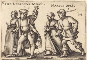 Mars et avril - Hans Sebald Beham