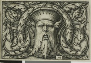 Ornement avec un masque - Hans Sebald Beham
