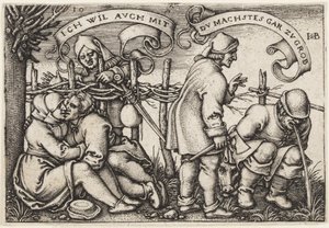 Paysans derrière la haie - Hans Sebald Beham