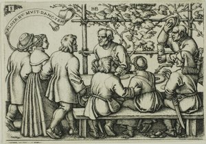 Fête des paysans, planche 8 de la Fête des paysans ou des douze mois - Hans Sebald Beham