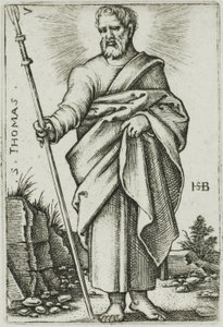 Saint Thomas, planche 7 des Douze Apôtres - Hans Sebald Beham