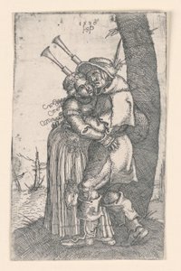Le joueur de cornemuse - Hans Sebald Beham