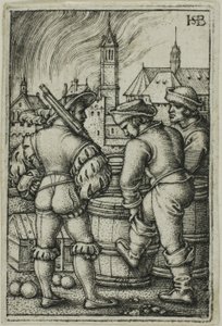Le garde près des tonneaux de poudre - Hans Sebald Beham