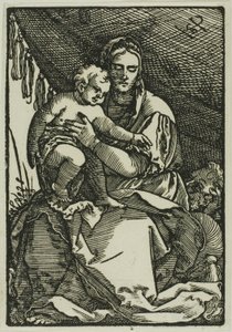 La Sainte Famille sous le dais